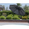 Parasol déporté Sun Garden - Easy Sun 375 XL sans volants - toile Olefin Titanium